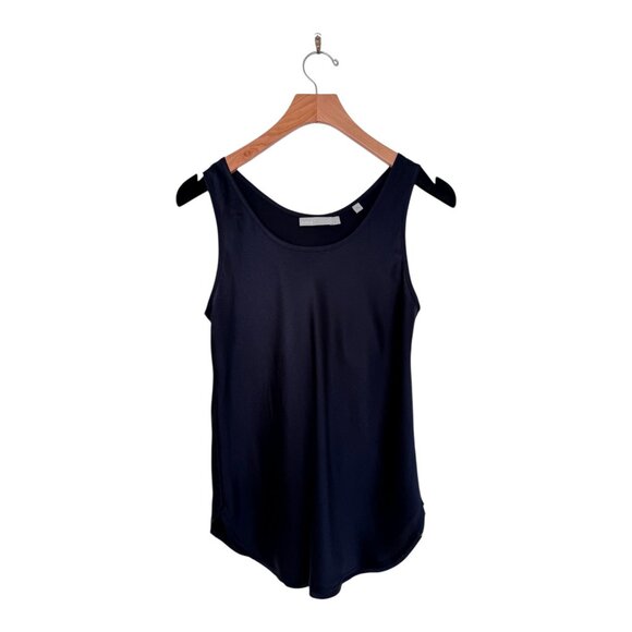 Vince Navy Silk Sleeveless Tank Top Small - Picture 2 of 5
